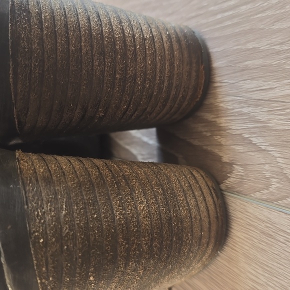 Lucky Brand Salza Black Leather Ankle Booties Size 8.5 Minimalist Noir - Picture 5 of 9